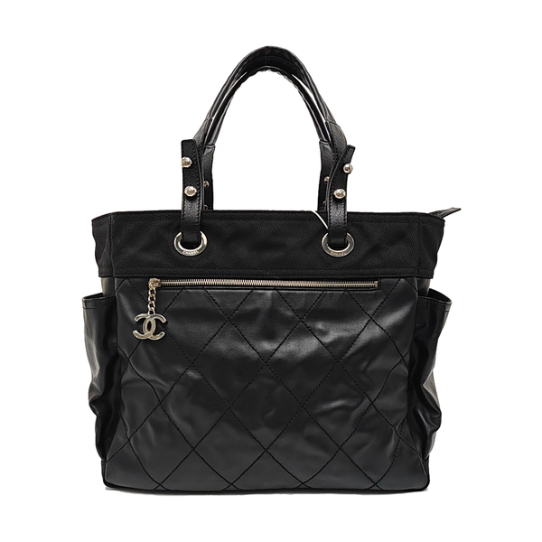 PARIS BIARRITZ Large Quilted Coated Canvas Black
