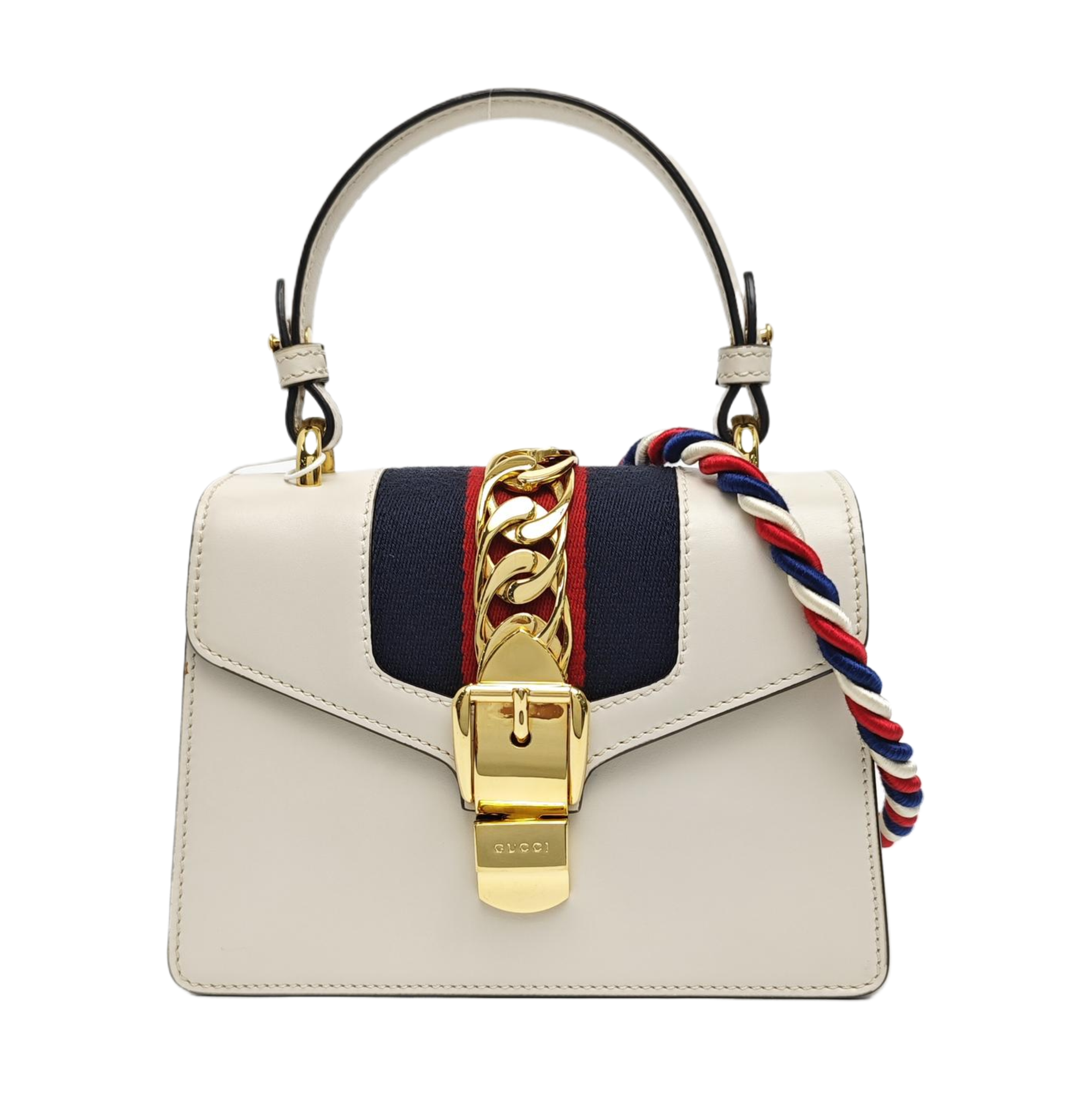 Sylvie Mini Calfskin White