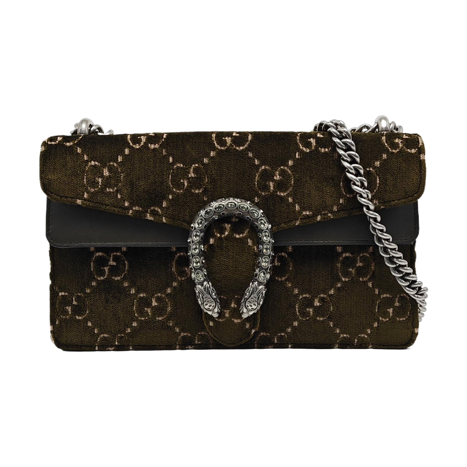 Dionysus Small Monogram Velvet Green