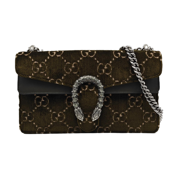 Dionysus Small Monogram Velvet Green