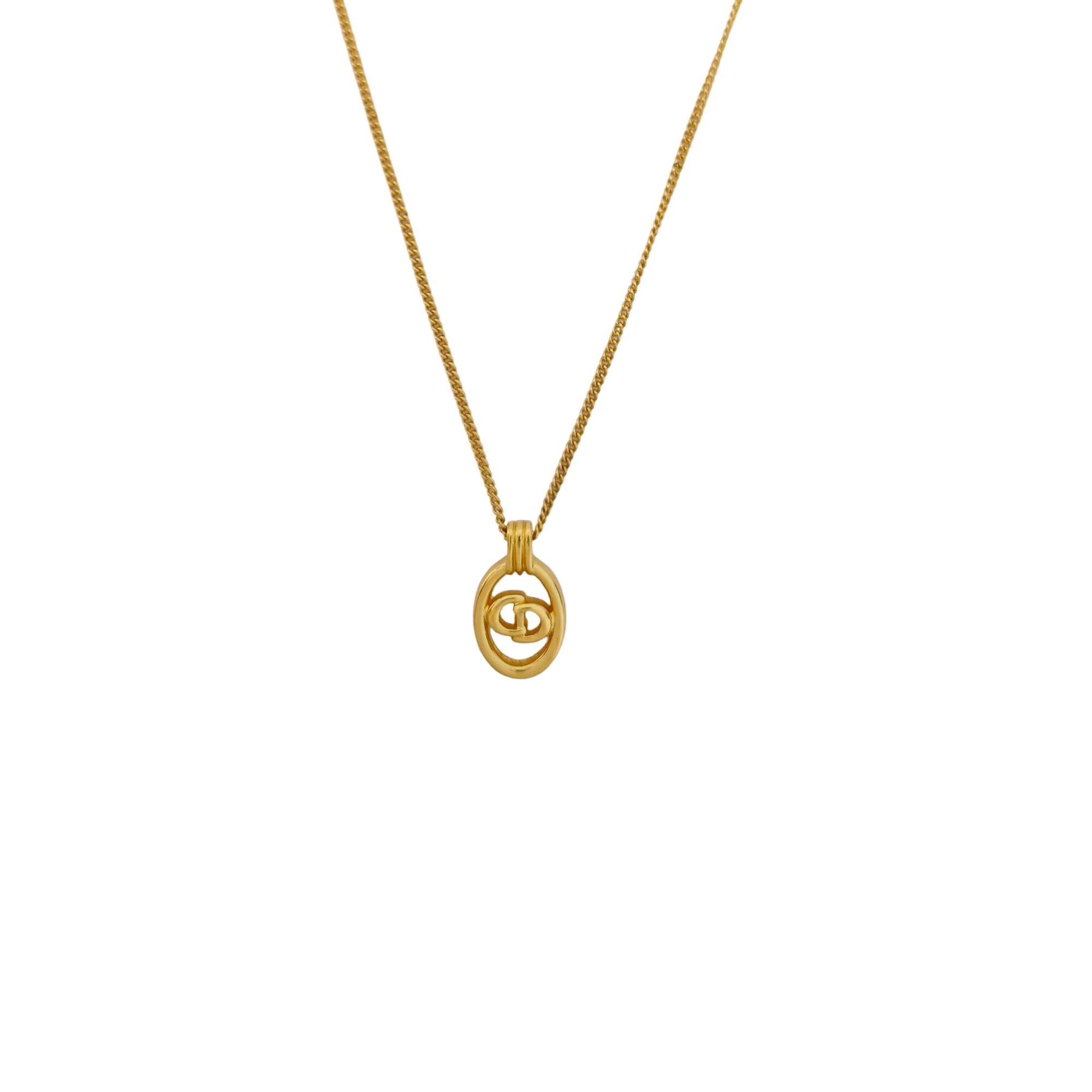 Petit CD Metal Gold Necklace