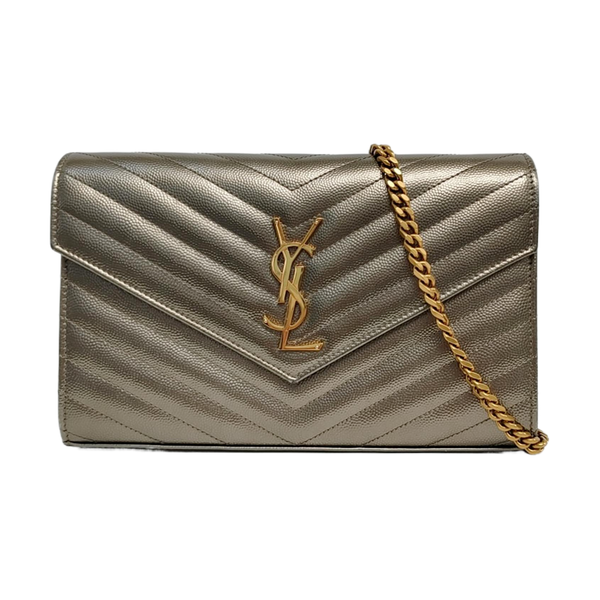MONOGRAM Medium Chevron Calfskin Beige
