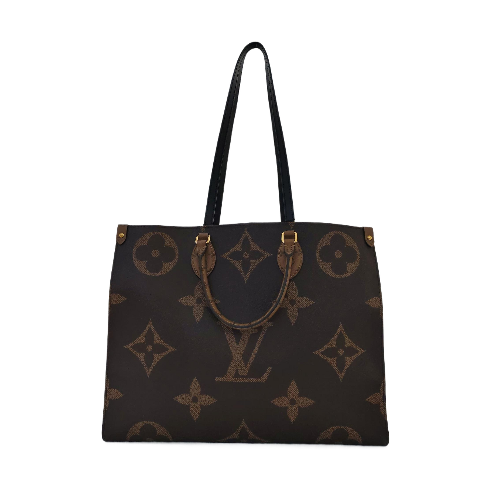 Authenticated pre-owned  ONTHEGO GM Monogram Coated Canvas Brown - Tote Bag at Looply
