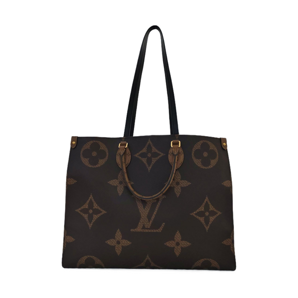Authenticated pre-owned  ONTHEGO GM Monogram Coated Canvas Brown - Tote Bag at Looply