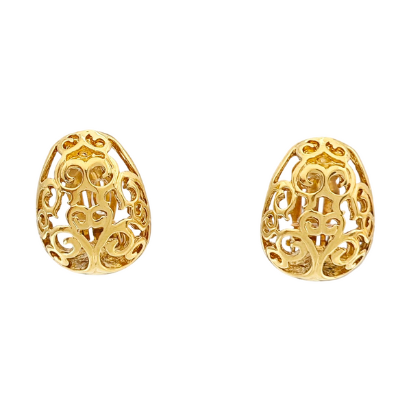 Metal Gold Clip On Earrings