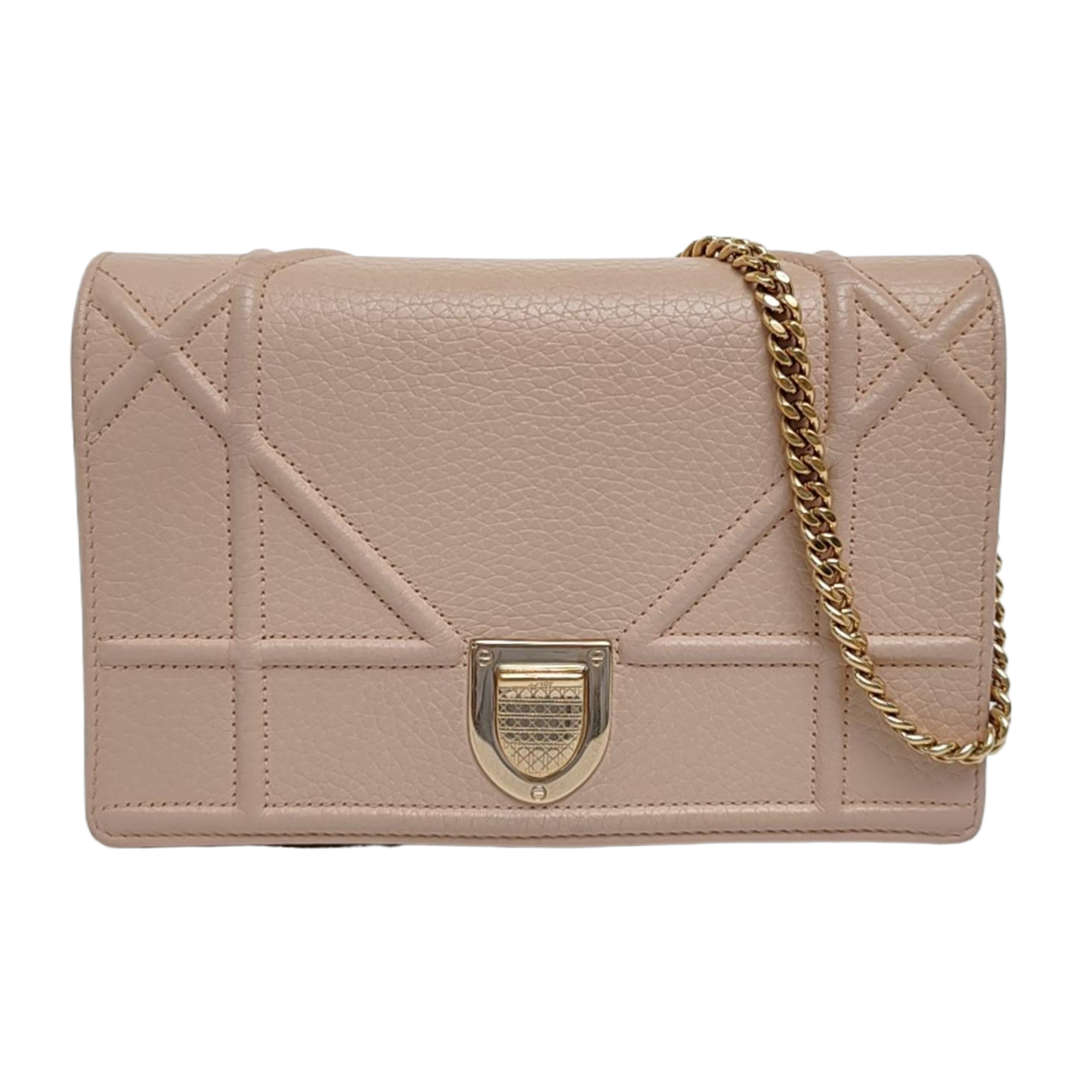 Authenticated pre-owned  Diorama Cannage Calfskin Pink - Crossbody Bag at Looply