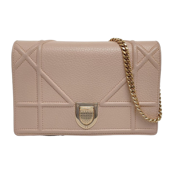 Authenticated pre-owned  Diorama Cannage Calfskin Pink - Crossbody Bag at Looply