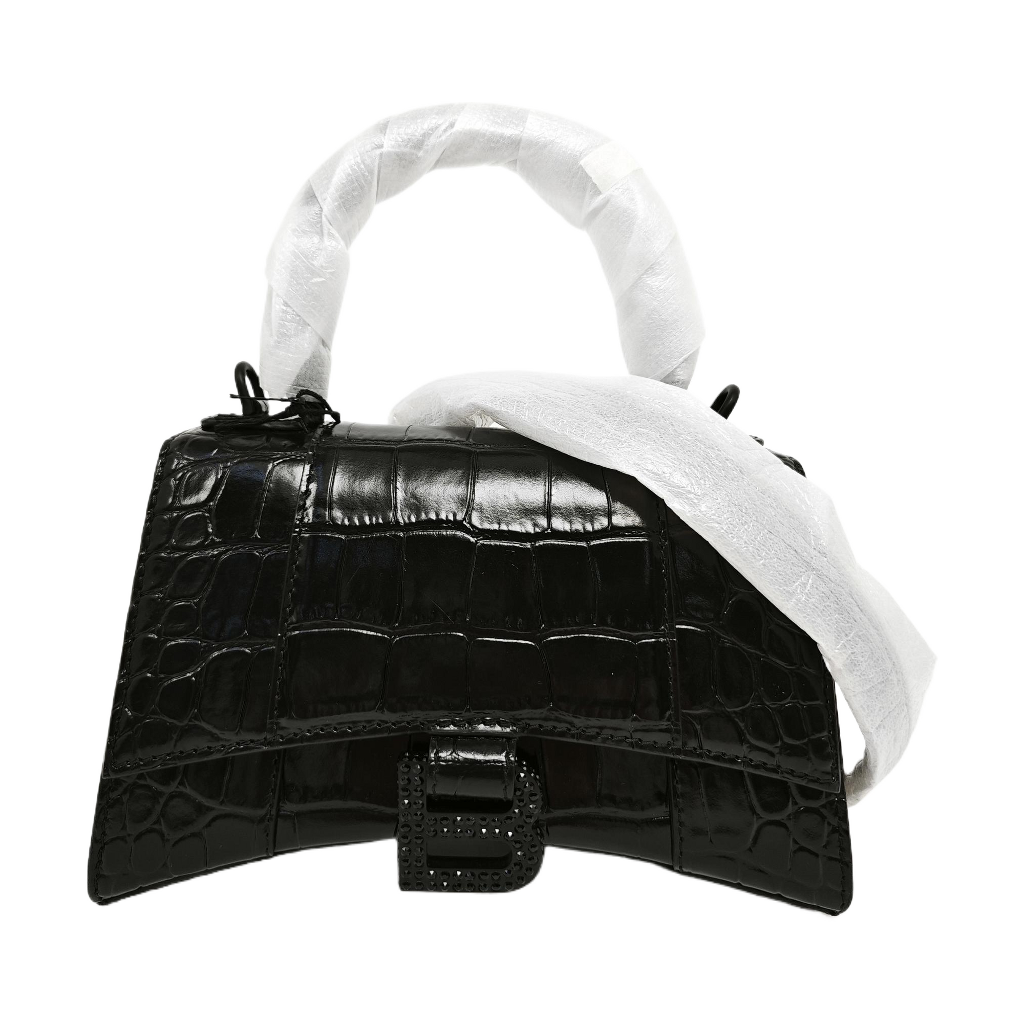 Hourglass Small Calfskin Black