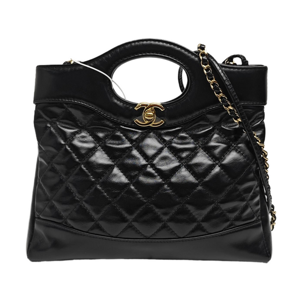 CHANEL 31 Mini Quilted Calfskin Black