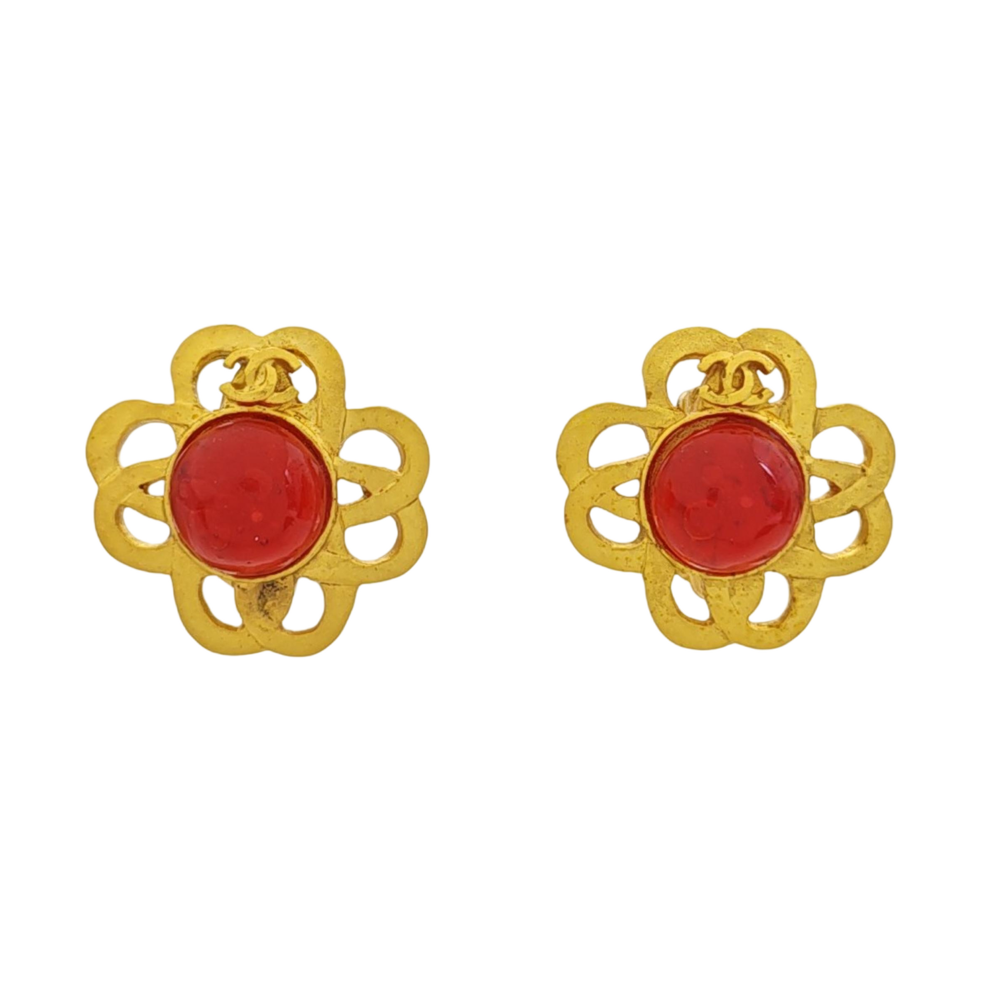Metal Gold Clip On Earrings