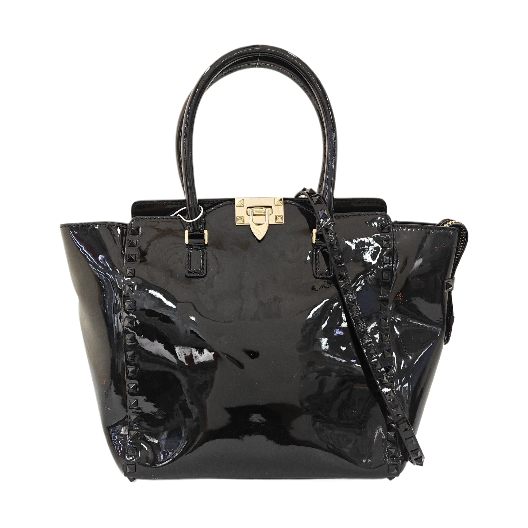 Rockstud Calfskin Black