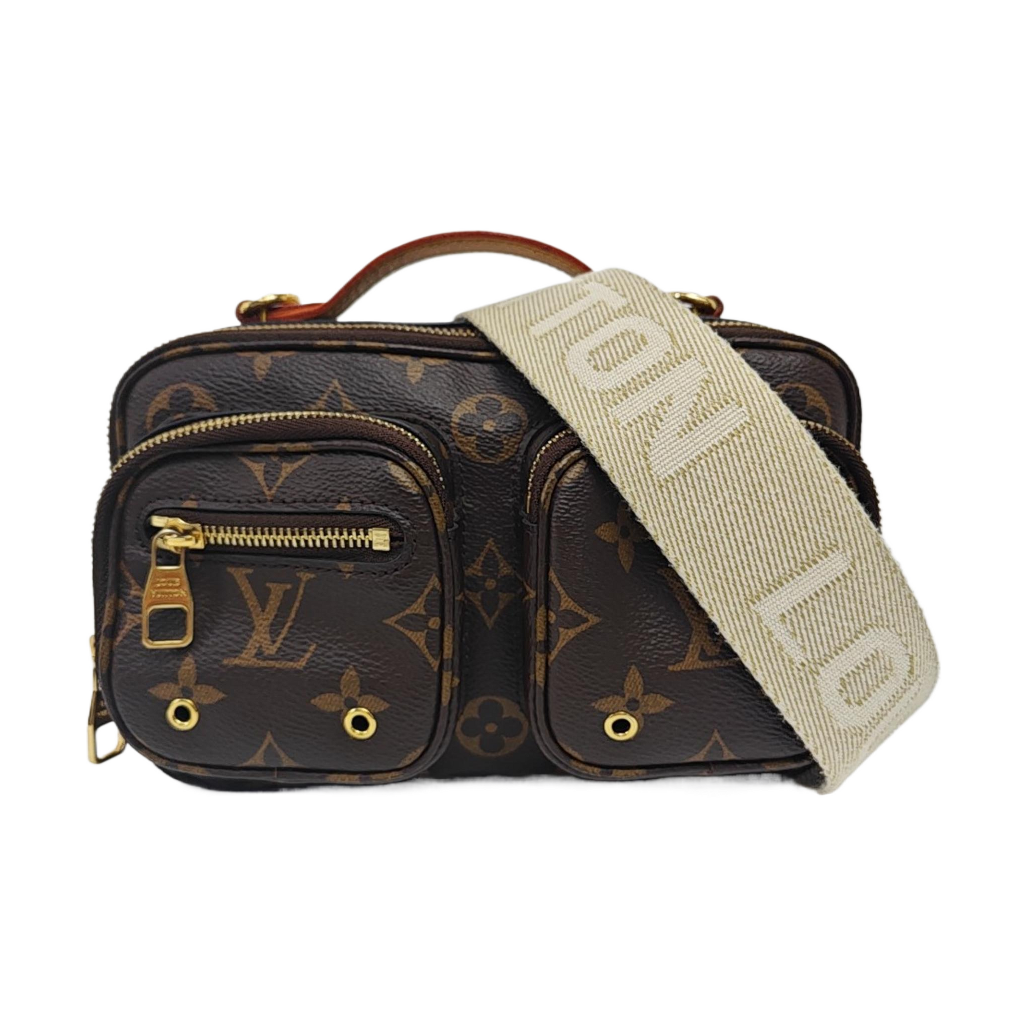 UTILITY Monogram Coated Canvas Brown