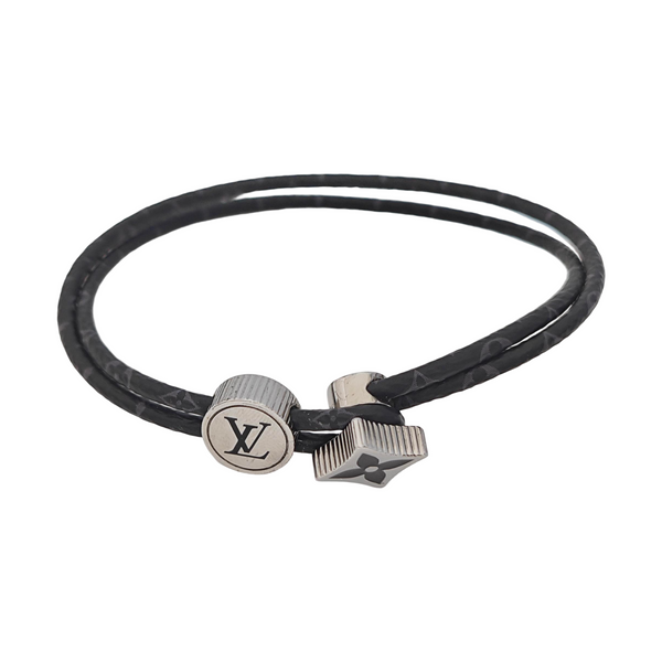 Coated Canvas Black Bracelet