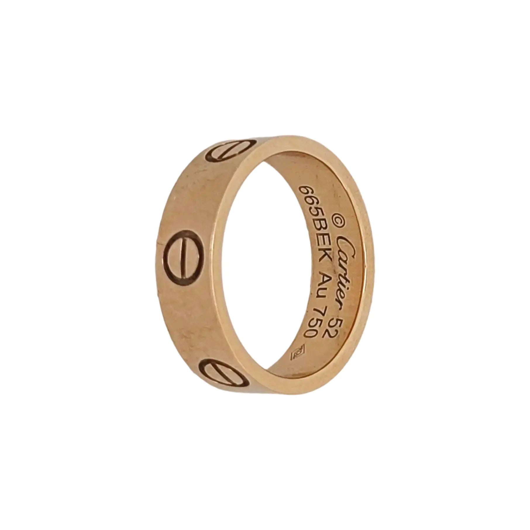 LOVE 18k Rose Gold Ring EU 52