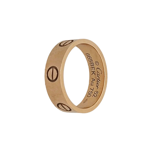 LOVE 18k Rose Gold Ring EU 52