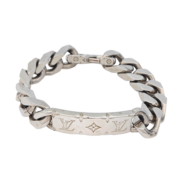 Monogram Metal Silver Bracelet