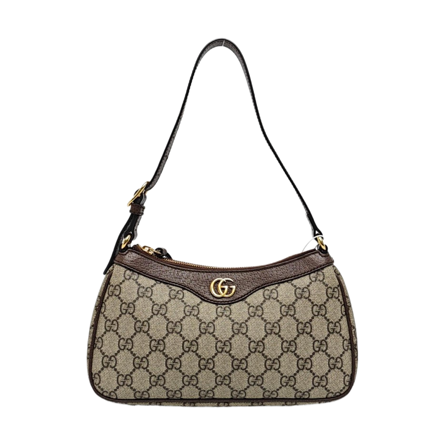 Ophidia Small Monogram Coated Canvas Brown