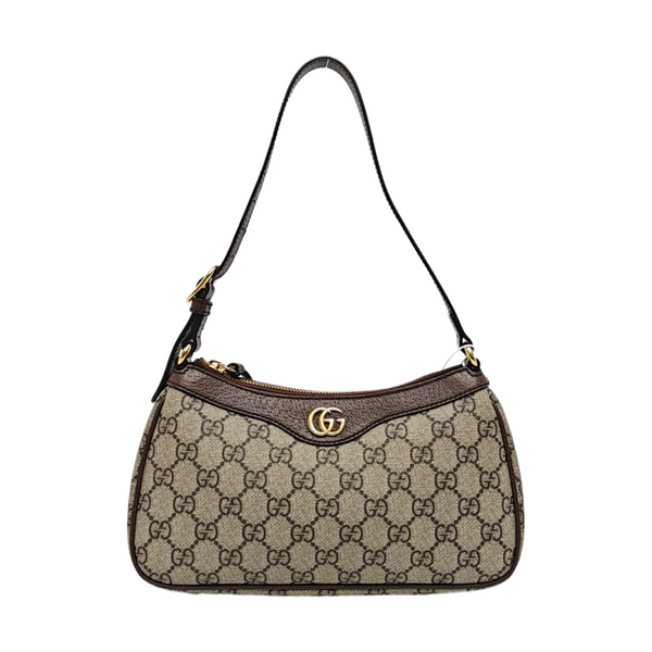 Ophidia Small Monogram Coated Canvas Brown