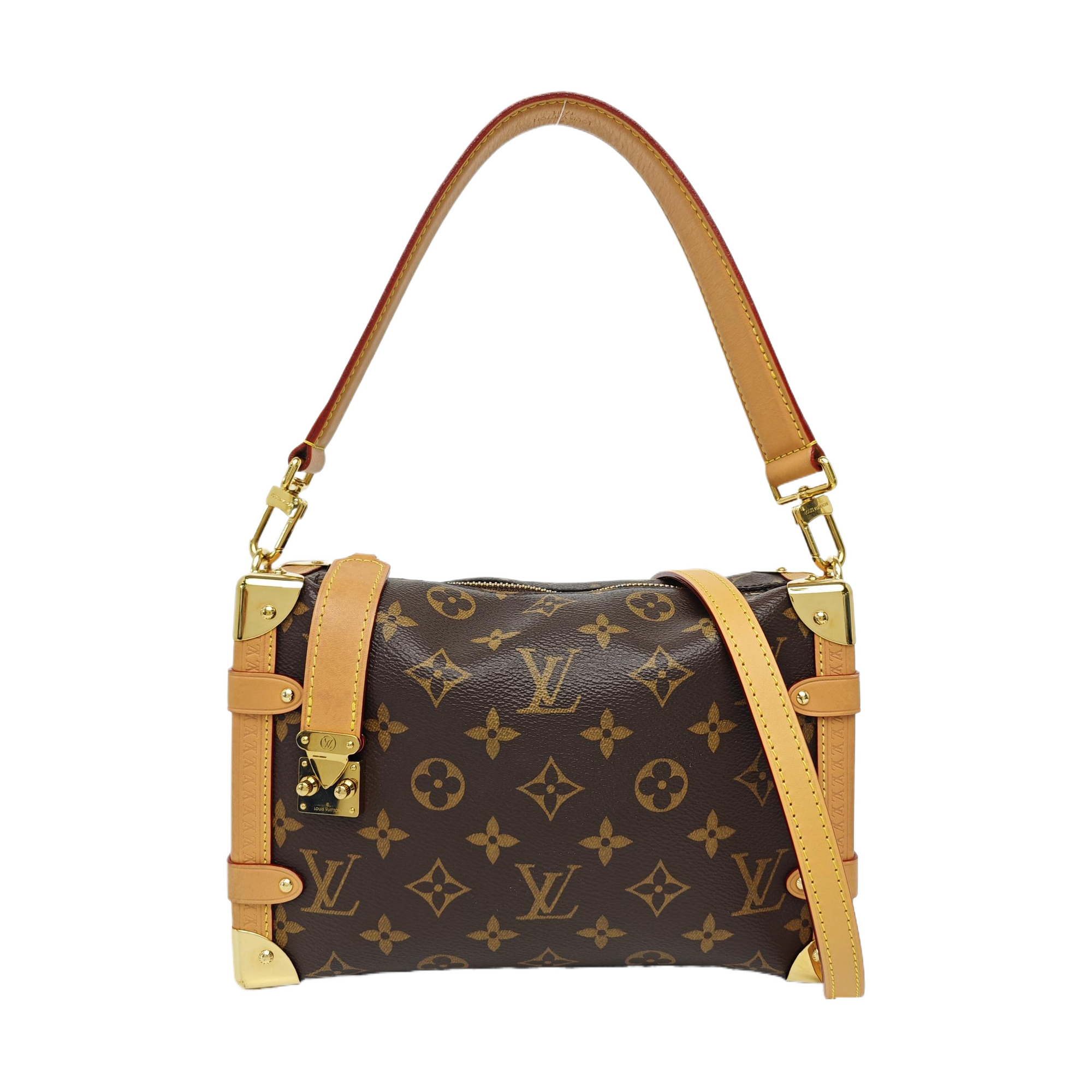 SIDE TRUNK MM Monogram Coated Canvas Brown
