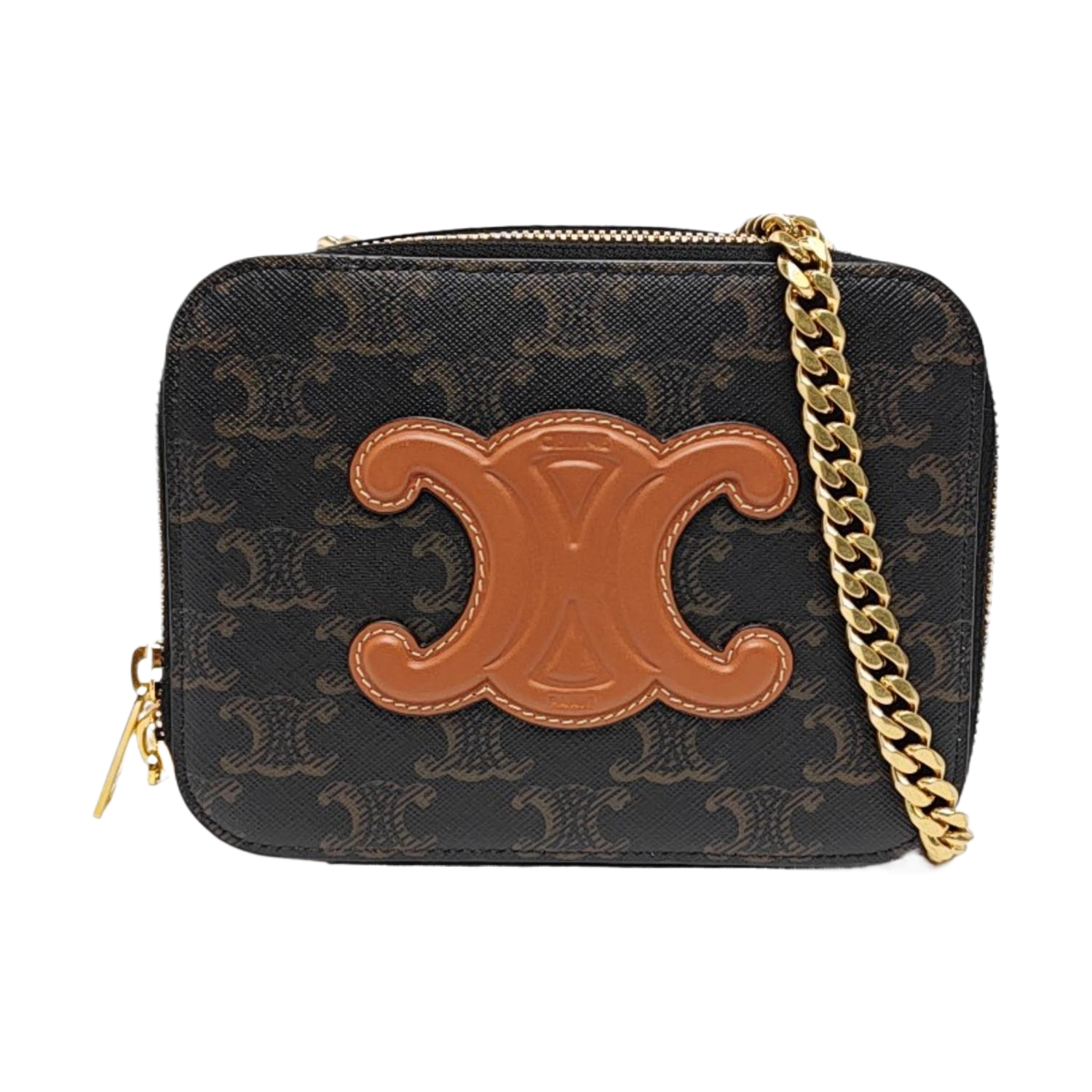Authenticated pre-owned  TRIOMPHE Quilted Coated Canvas Black - Shoulder Bag at Looply