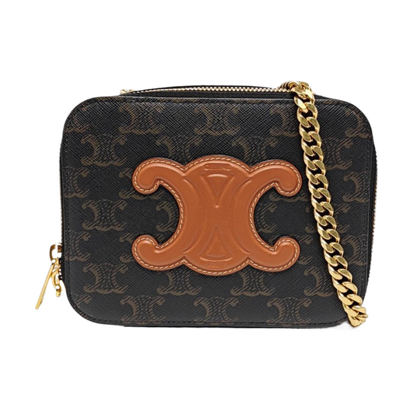 Authenticated pre-owned  TRIOMPHE Quilted Coated Canvas Black - Shoulder Bag at Looply