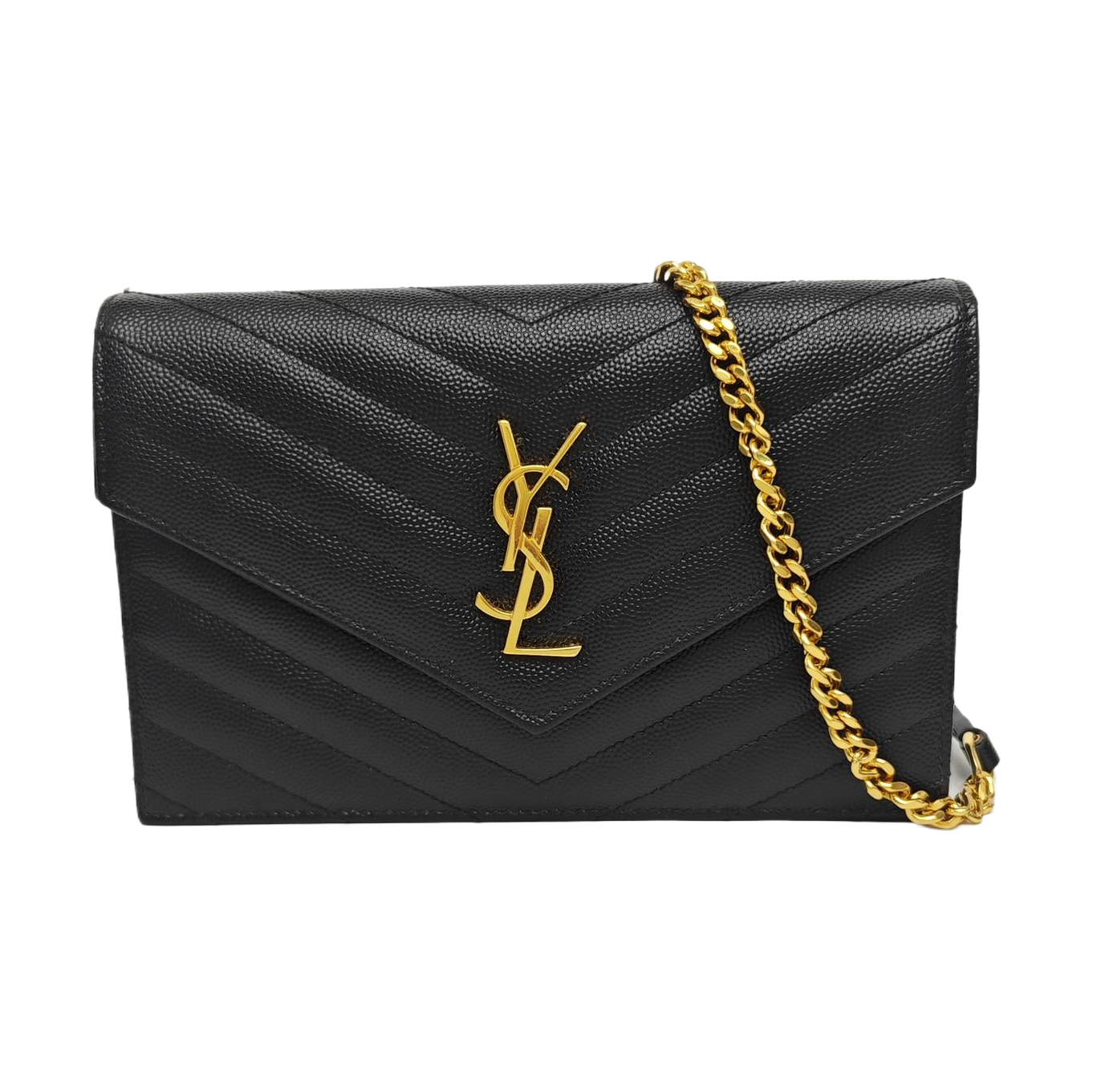 MONOGRAM WOC Chevron Calfskin Black