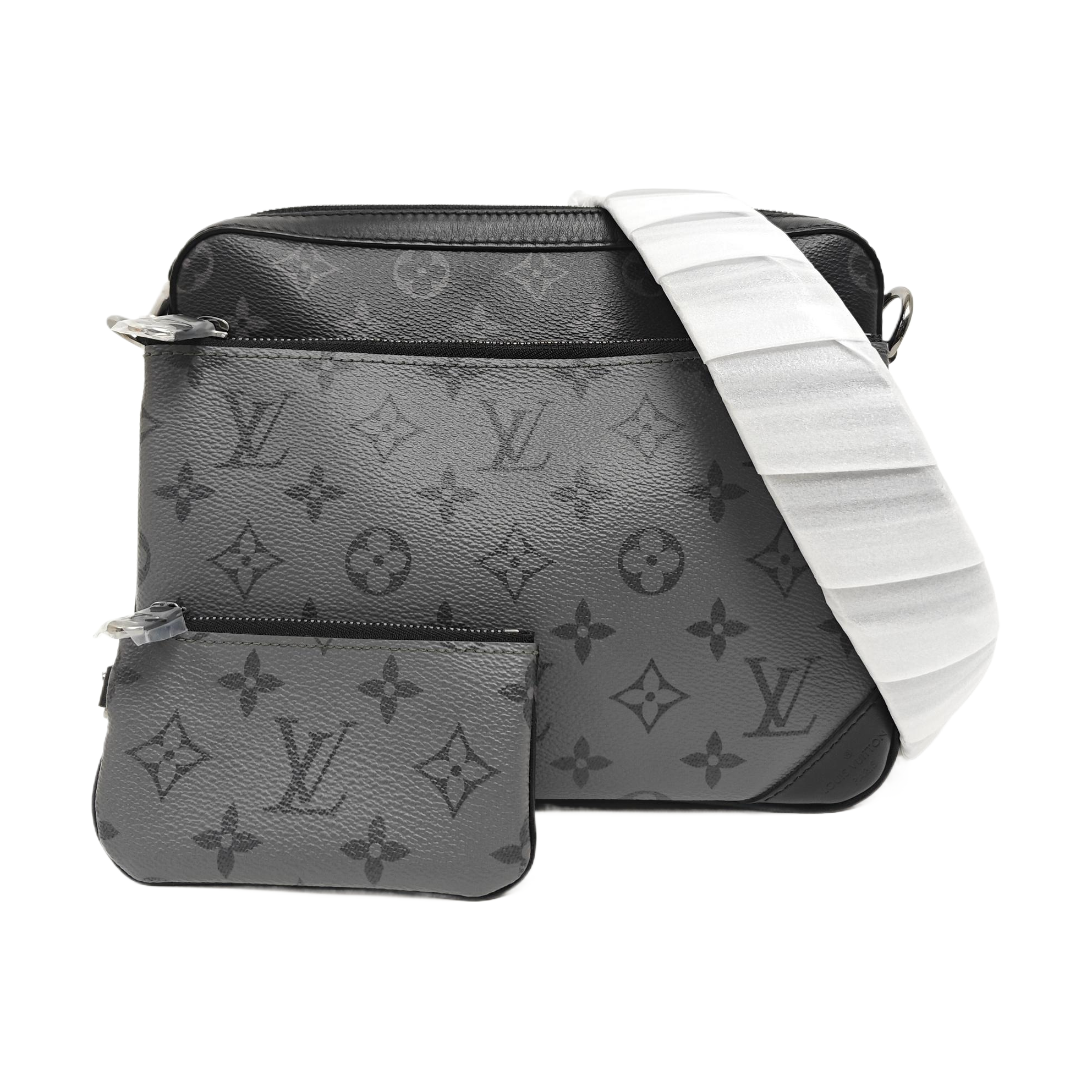 TRIO Monogram Coated Canvas Gray