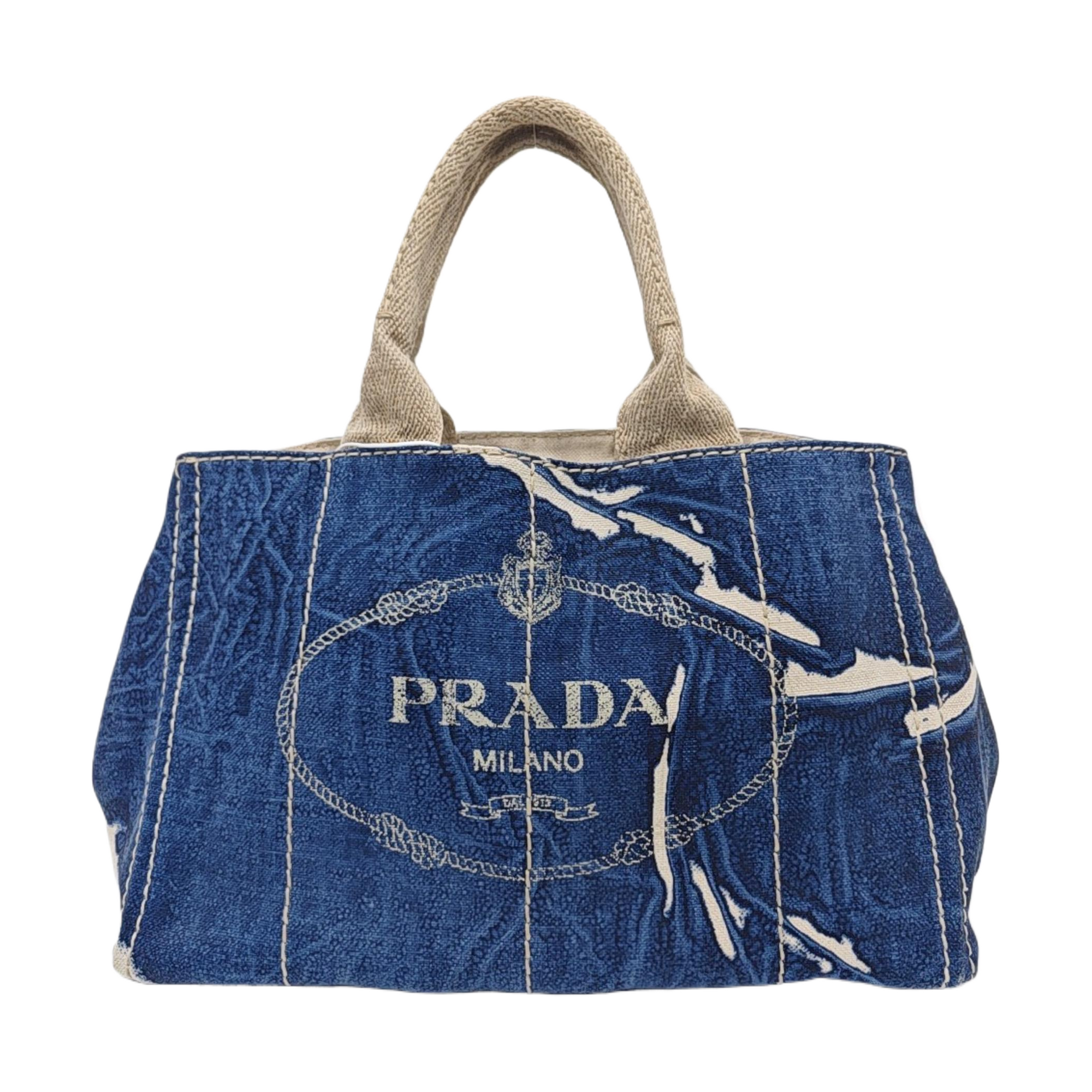 Denim Quilted Canvas Blue