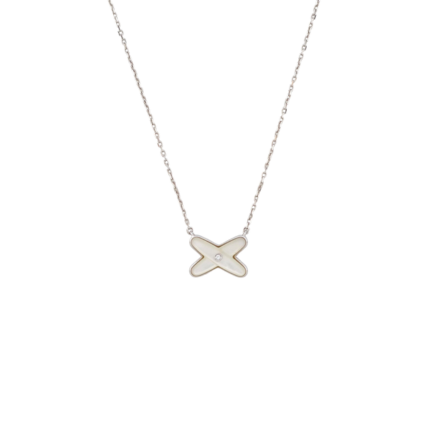 Jeux De Liens 18k White Gold Silver Necklace