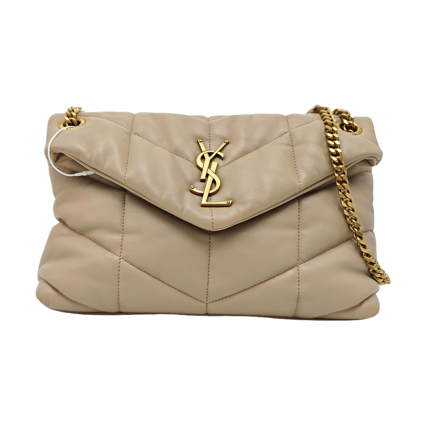 PUFFER Small Quilted Lambskin Brown