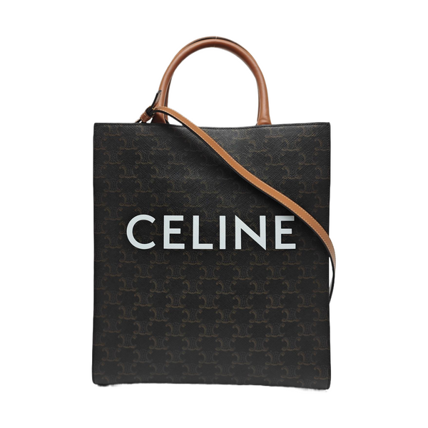 CABAS CELINE Small Coated Canvas Brown