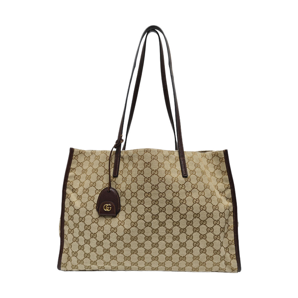 Monogram Canvas Shoulder Bag Beige