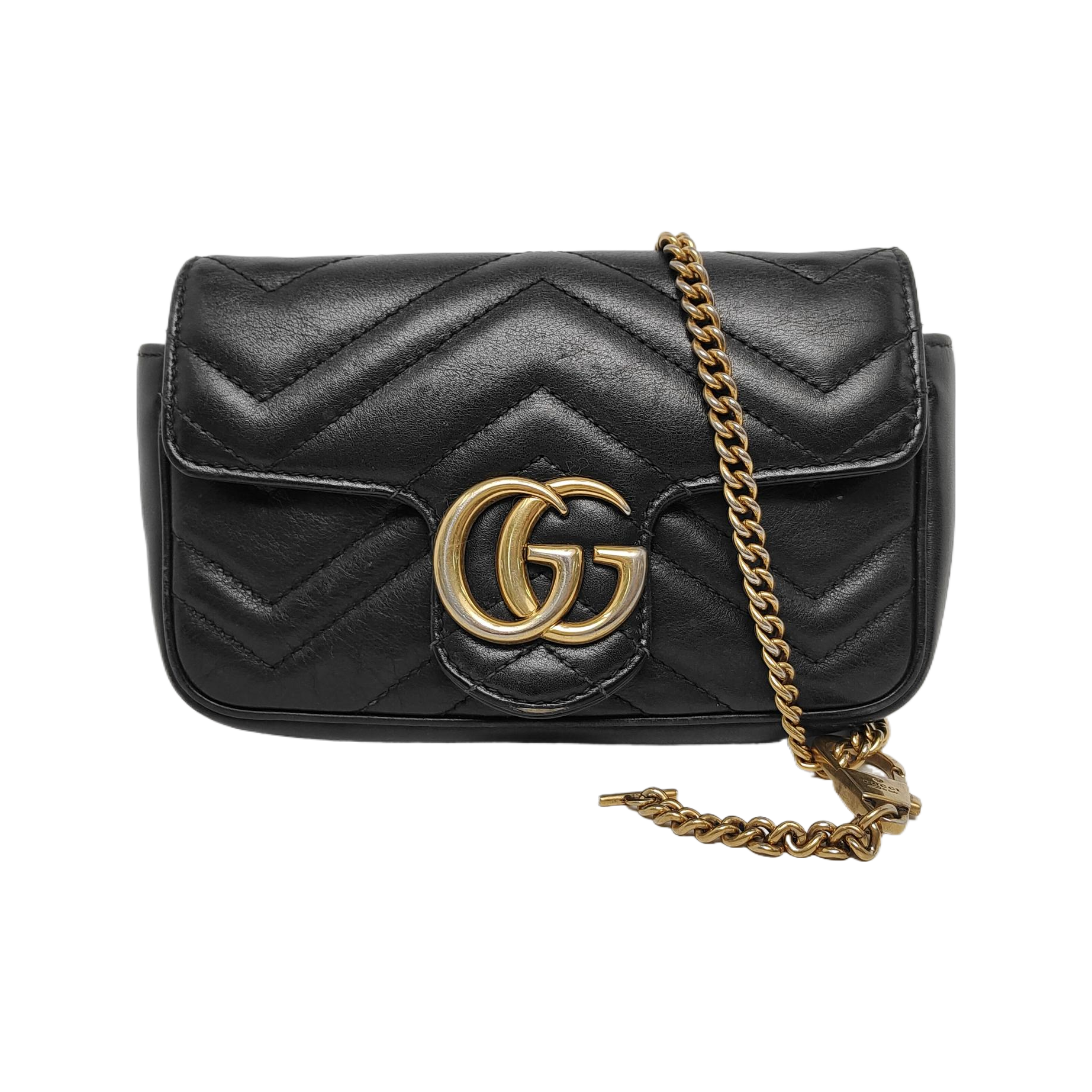 GG Marmont Mini Quilted Calfskin Black