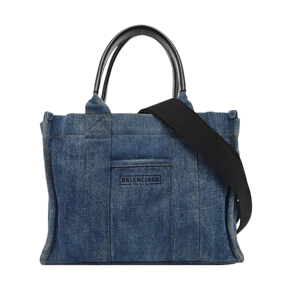 Denim Top Handle Bag Blue