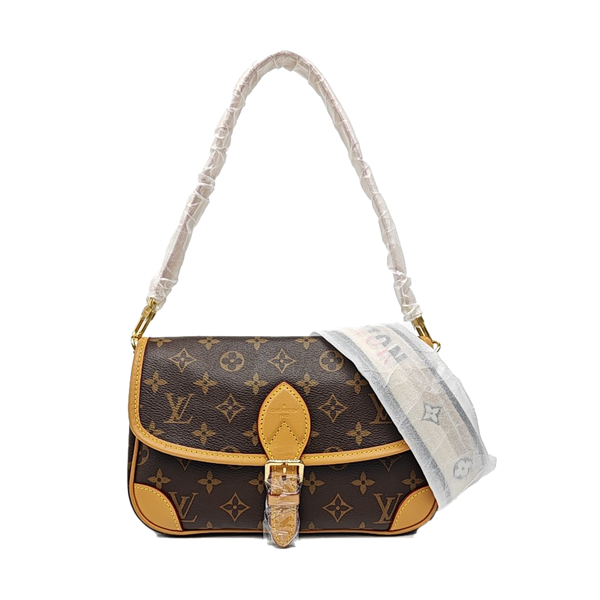 DIANE Monogram Coated Canvas Brown