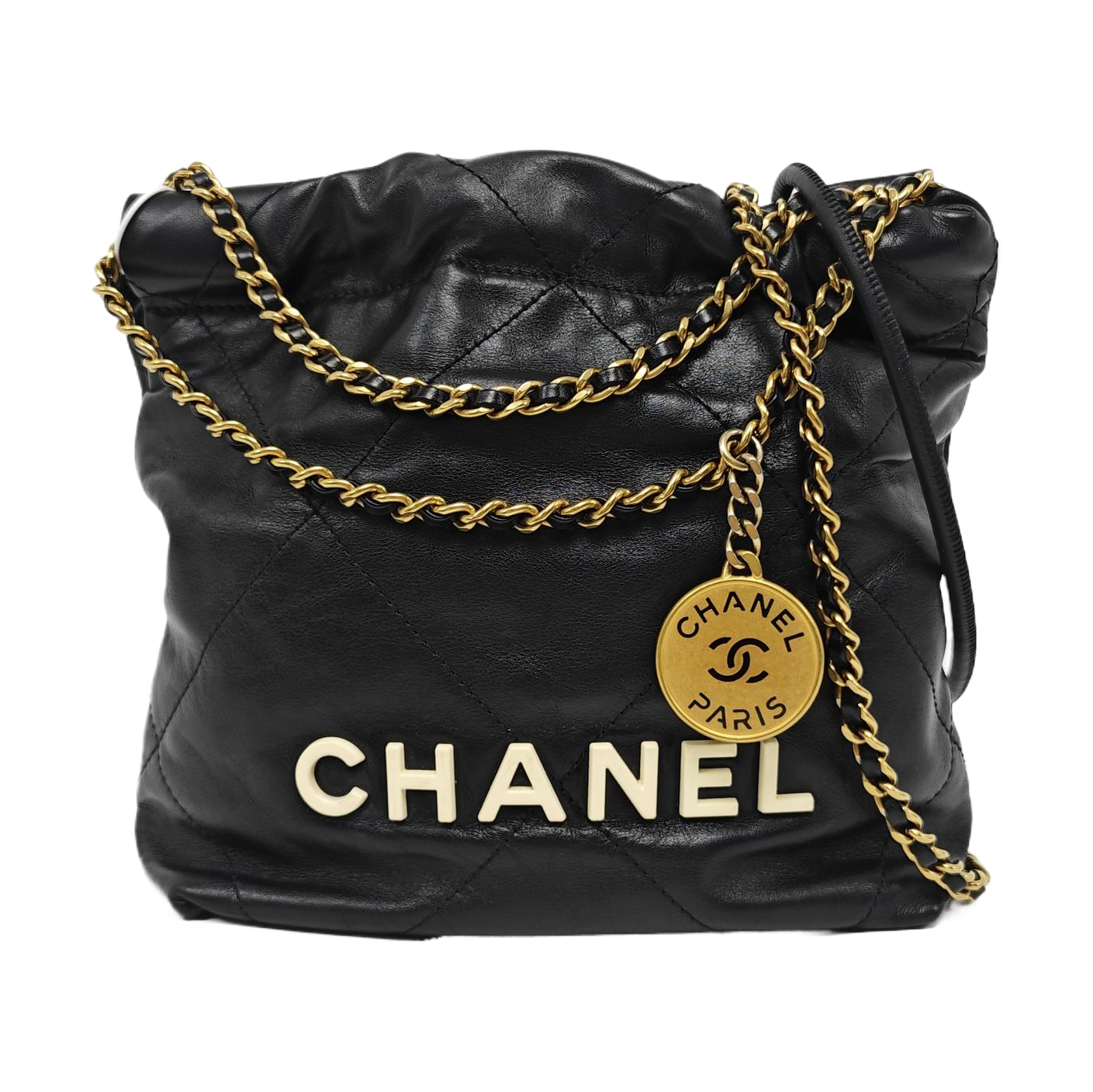 CHANEL 22 Mini Quilted Calfskin Black
