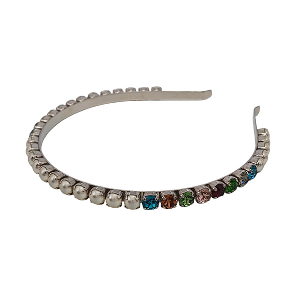 Faux Pearl Hairband Multicolor