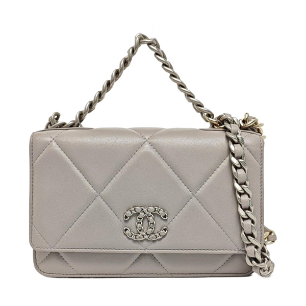 CHANEL 19 WOC Quilted Lambskin Gray