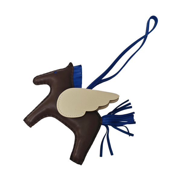 Leather Bag Charm Brown