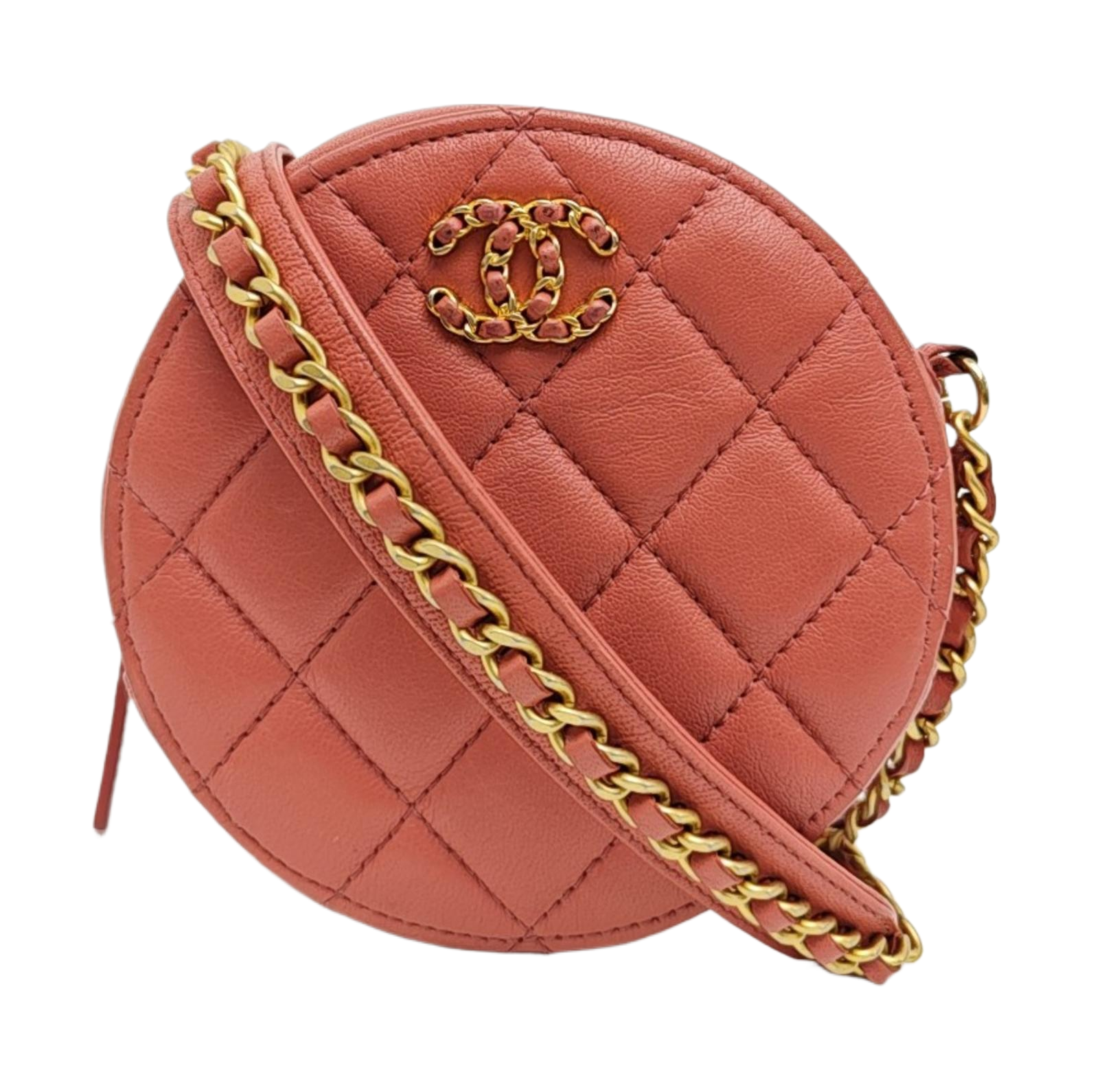 CHANEL 19 Small Quilted Lambskin Pink