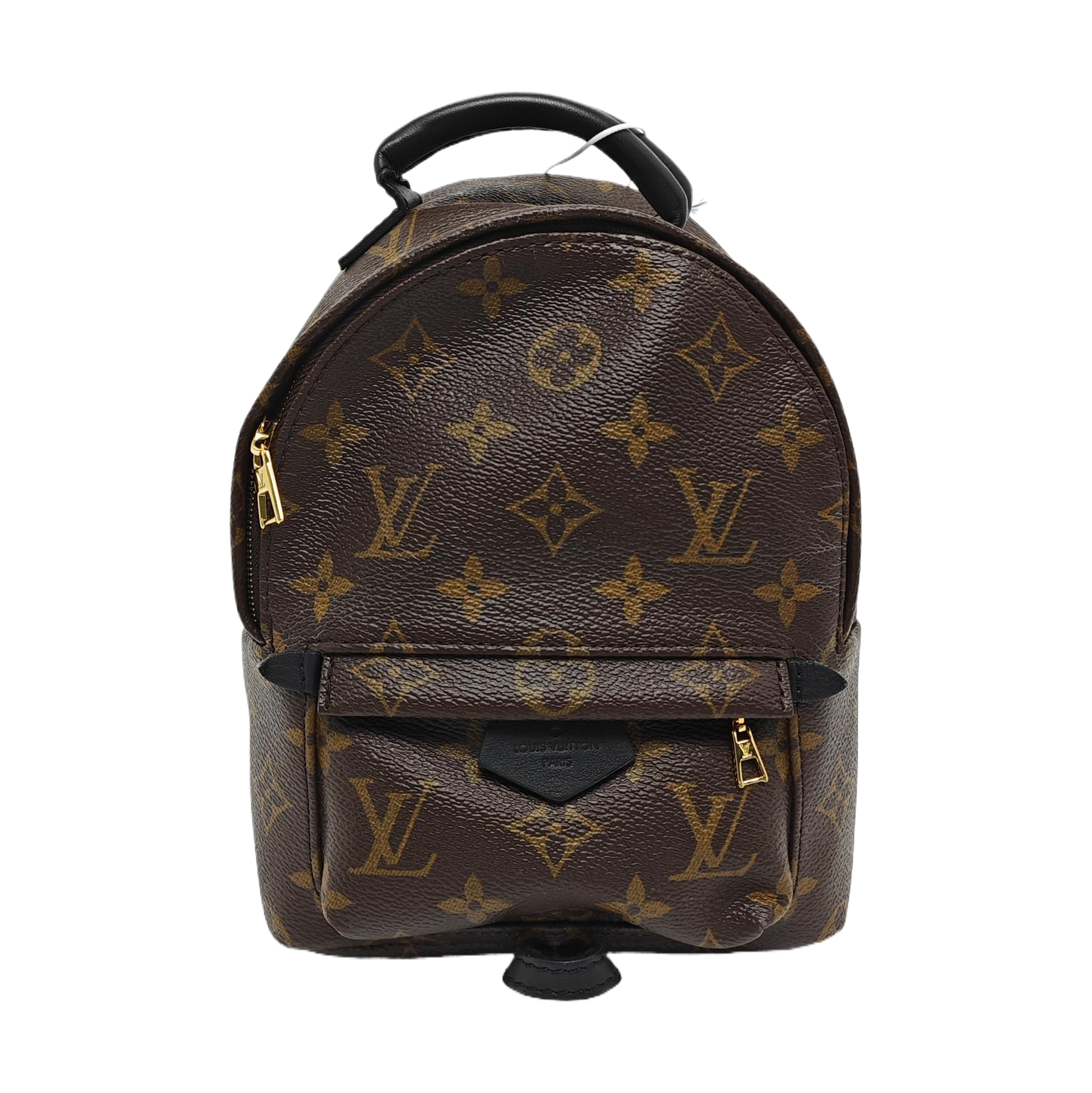 Authenticated pre-owned  PALM SPRINGS Mini Monogram Coated Canvas Brown - Backpack at Looply
