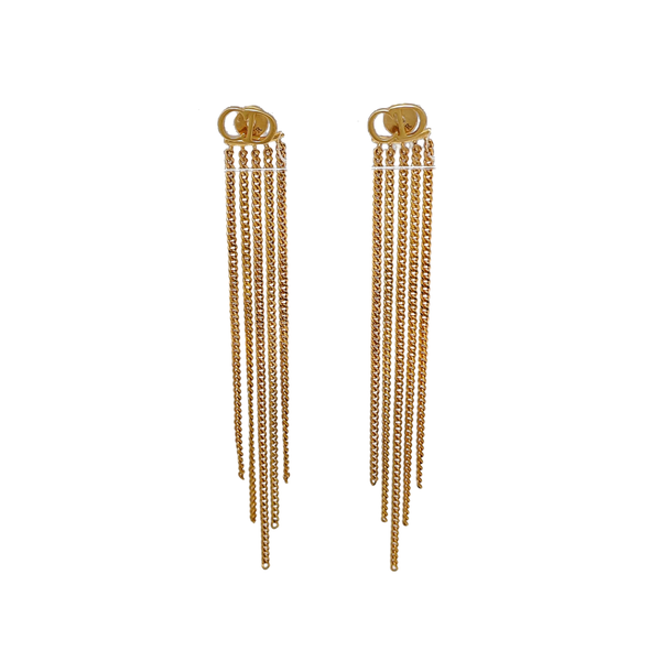 Danseuse Etoile Brass Gold Stud Earrings