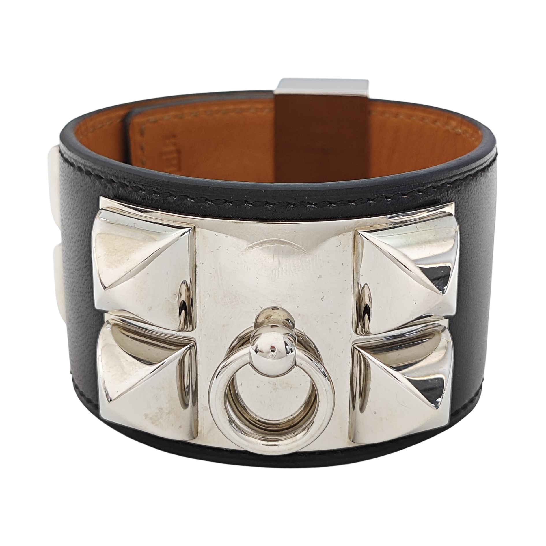 Collier De Chien Leather Black Bangle