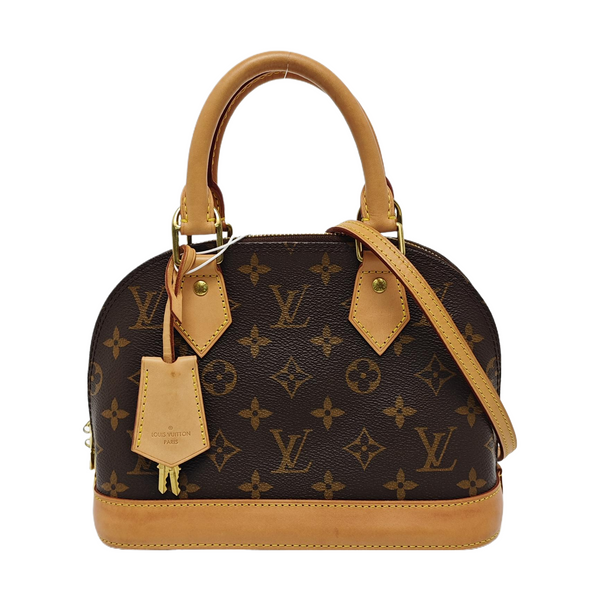 ALMA BB Monogram Coated Canvas Brown