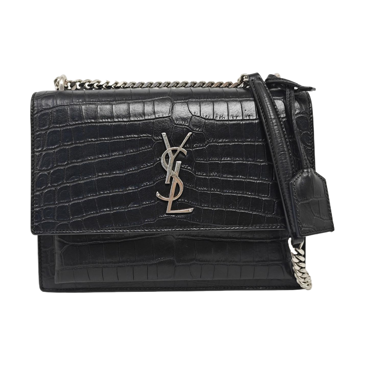 SUNSET Medium Calfskin Black