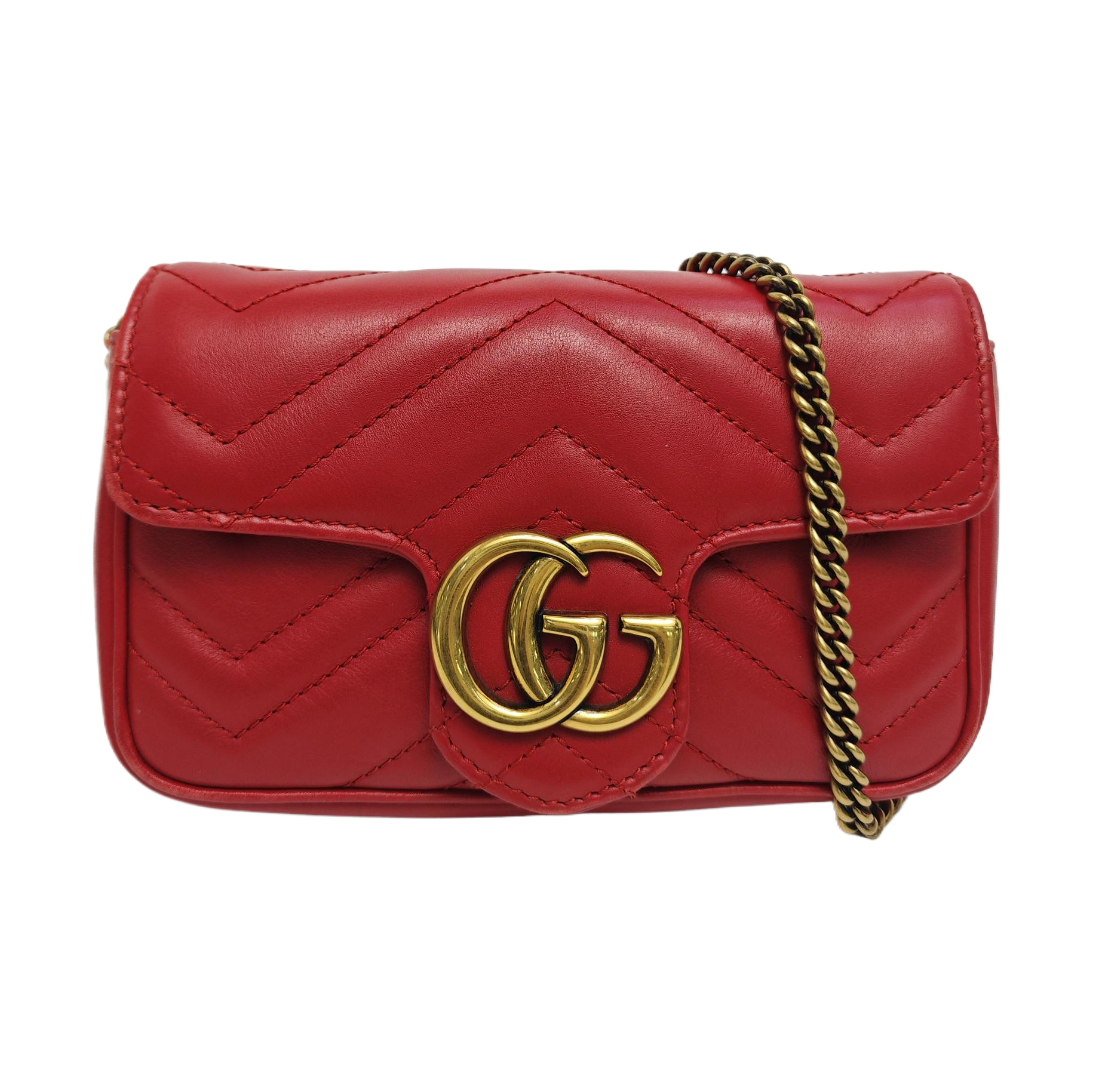 GG Marmont Mini Piel de Becerro Roja