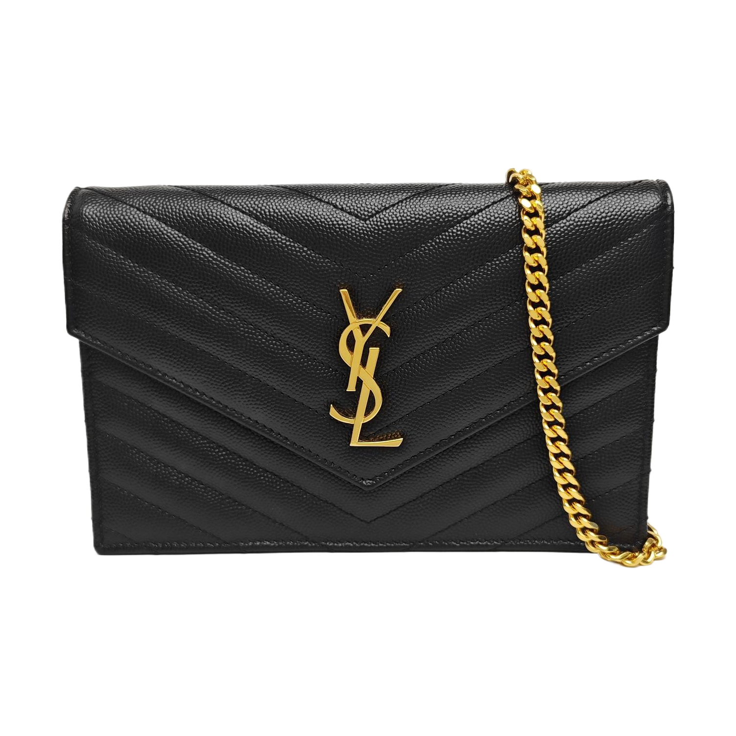 MONOGRAM WOC Chevron Calfskin Black