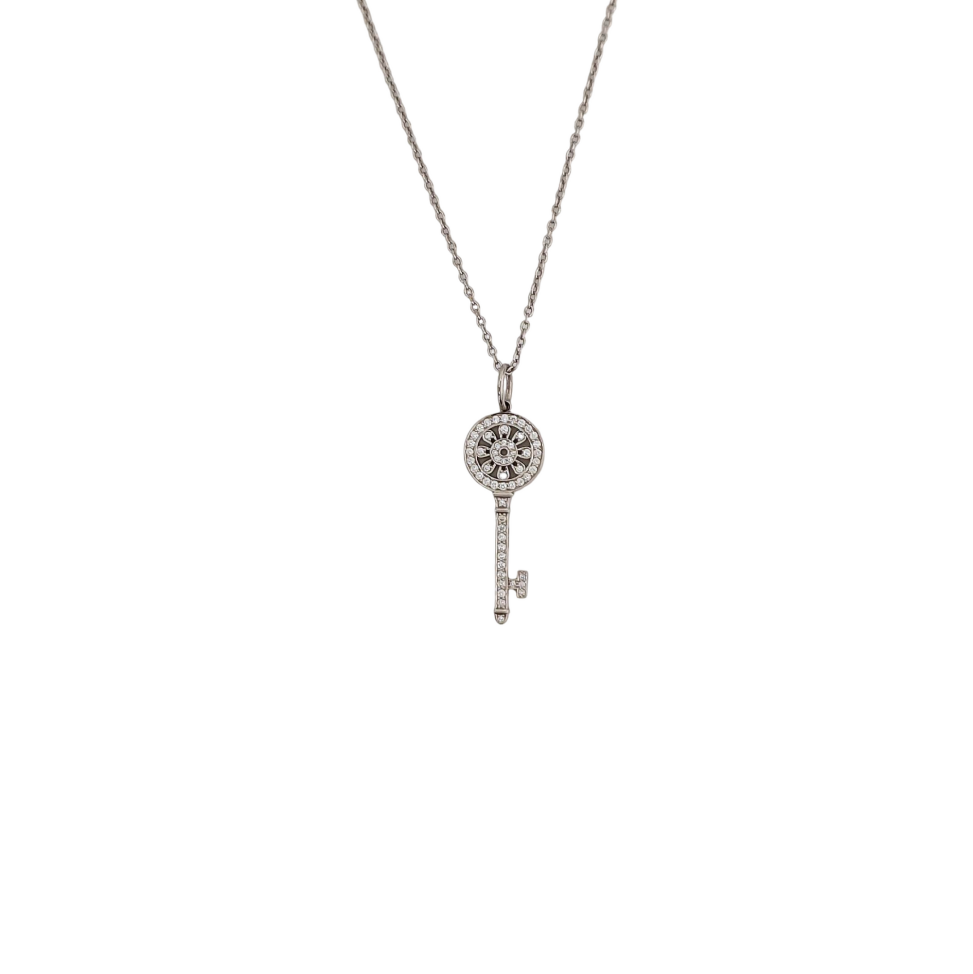 18k White Gold Silver Necklace