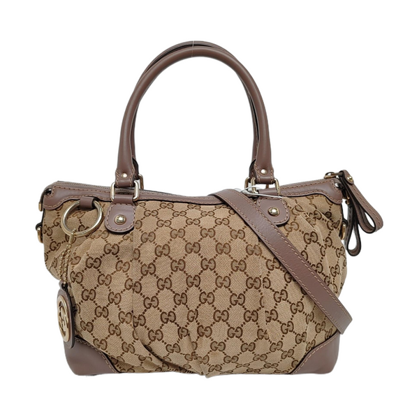 Sukey Monogram Canvas Beige