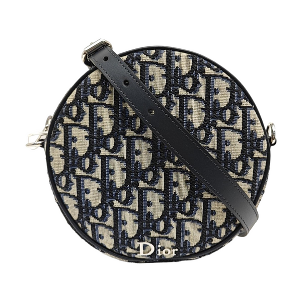 Oblique Canvas Shoulder Bag Small Blue